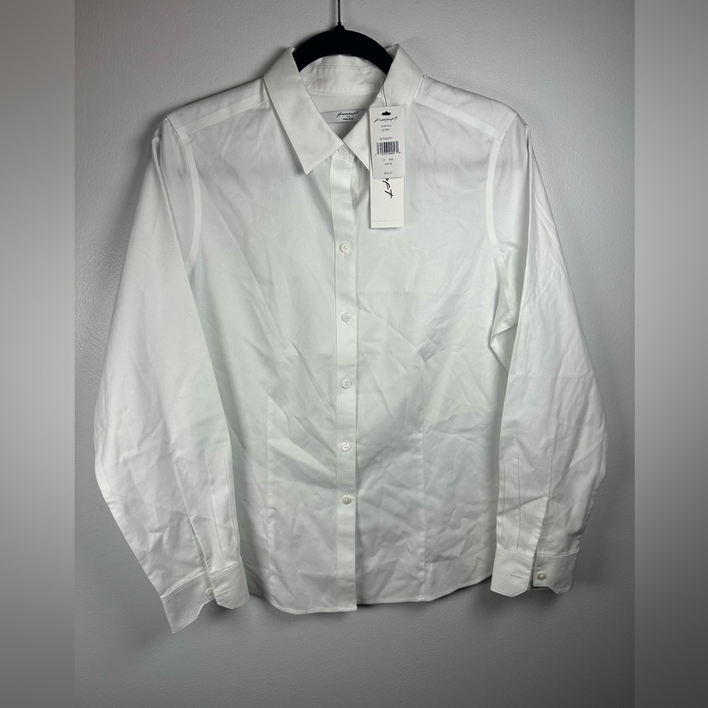 Foxcroft White Classic Button-Down Blouse